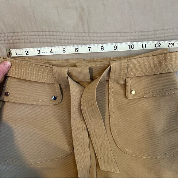 Maje Jupe Tan Camel Belted Mini Skirt